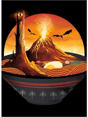 Jeronkarji Baharatlı Mordor Ramen Tablo Ahşap Poster Dekoratif