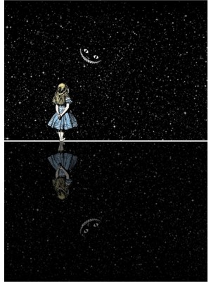 Jeronkarji Alice Harikalar Diyarında Yıldızlı Gece Tablo Ahşap Poster Dekoratif