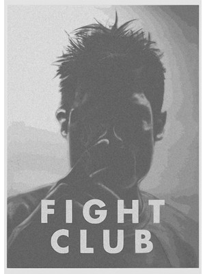 Jeronkarji Tyler Durden Fight Club Movie Fanart Tablo Ahşap Poster Dekoratif