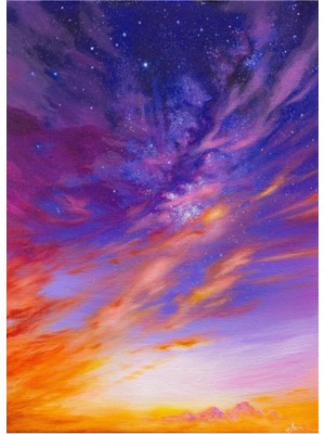 Jeronkarji Long's Peak Glow Tablo Ahşap Poster Dekoratif