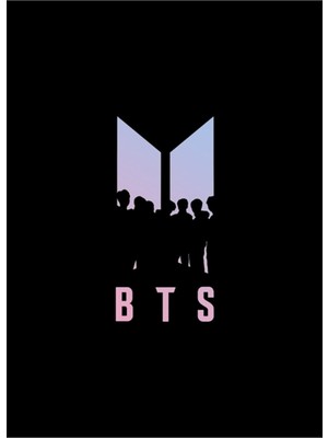 Jeronkarji Bts Logo Siluet Tablo Ahşap Poster Dekoratif KOD3716