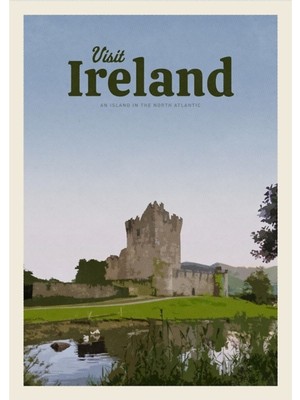 Jeronkarji Irlanda Tablo Ahşap Poster Dekoratifnı Ziyaret Edin