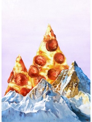 Jeronkarji Pepperoni Pizza Zirveleri Tablo Ahşap Poster Dekoratif