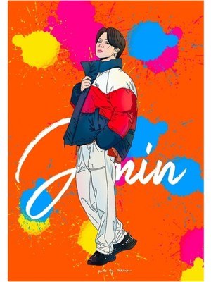 Jeronkarji Bts Jimin x Fıla Tablo Ahşap Poster Dekoratif KOD3422