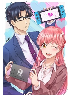 Jeronkarji Wotakoi Takımı Aşkı Otaku Oyuncuları Için Zor Tablo Ahşap Poster Dekoratif