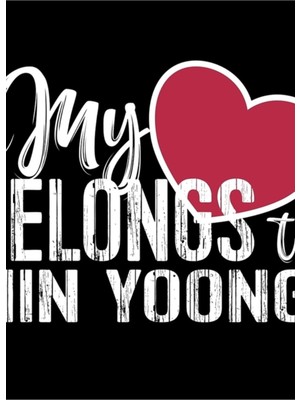 Jeronkarji Kalbim Min Yooongi'ye Ait Bts Suga Lil Miyav Miyav Kpop Hediye Tablo Ahşap Poster Dekoratif