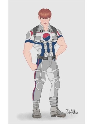 Jeronkarji Monsta x Wonho - Kaptan Kore Ahşap Poster Dekoratif