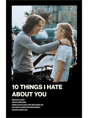 Jeronkarji 10 Things I Hate About You Tablo Ahşap Poster Dekoratif