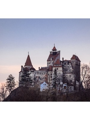 Jeronkarji Bran Kalesi. Drakula'nın Şatosu. Transilvanya Tablo Ahşap Poster Dekoratif