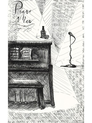 Jeronkarji Piano Man Şarkı Sözleri Poster Tablo Ahşap Poster Dekoratif