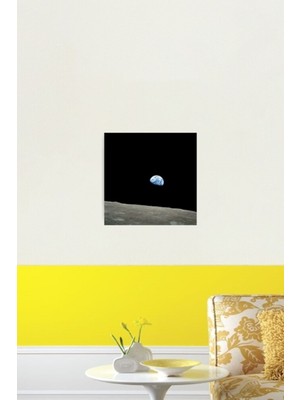 Jeronkarji Apollo 8 Nasa Ay Misyonu Earthrise Tablo Ahşap Poster Dekoratif