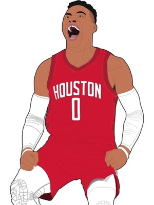 Jeronkarji Russell Westbrook Houston Tablo Ahşap Poster Dekoratif
