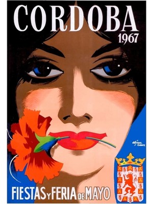 Jeronkarji 1967 Cordoba Ispanya Mayıs Festivalleri Poster Tablo Ahşap Poster Dekoratif