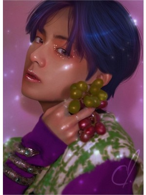 Jeronkarji Açgözlülük - Bts V Tablo Ahşap Poster Dekoratif KOD2895