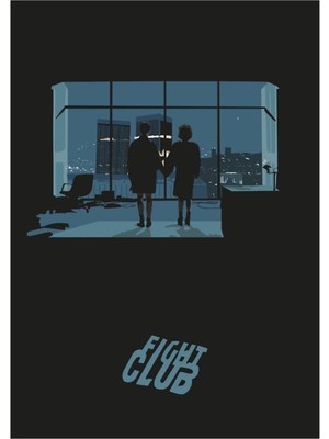 Jeronkarji Fight Club Tablo Ahşap Poster Dekoratif