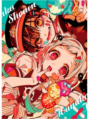 Jeronkarji Tuvalete Bağlı Hanako-Kun - Jibaku Shounen Hanako-Kun - 1 Tablo Ahşap Poster Dekoratif