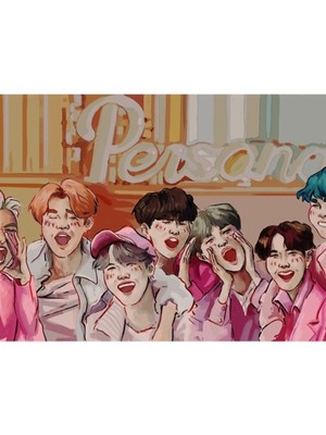 Jeronkarji Tablo Ahşap Poster Dekoratif ile Bts Çocuk KOD4027