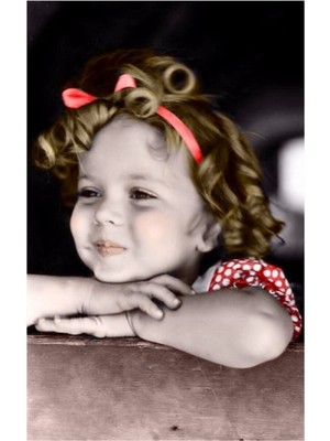 Jeronkarji Kırmızı Tablo Ahşap Poster Dekoratifnda Shirley Tapınağı