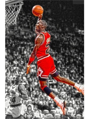 Jeronkarji Michael Jordan Tablo Ahşap Poster Dekoratif