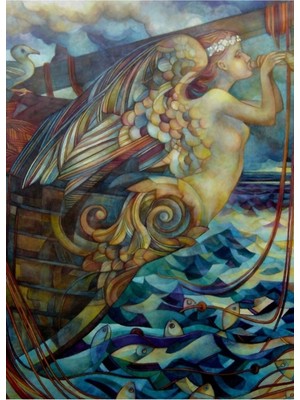 Jeronkarji Figür Başı Veya ... Balık Tutma Tablo Ahşap Poster Dekoratif