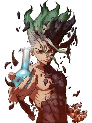 Jeronkarji Senku Ishigami - Dr. Stone Tablo Ahşap Poster Dekoratif