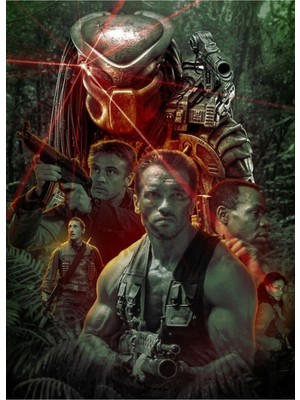 Jeronkarji Predator Legacy Tablo Ahşap Poster Dekoratif