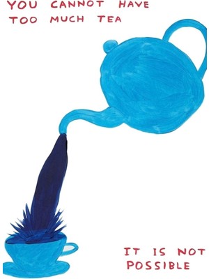 Jeronkarji Davids Çok Çay Içemezsiniz Tablo Ahşap Poster Dekoratif