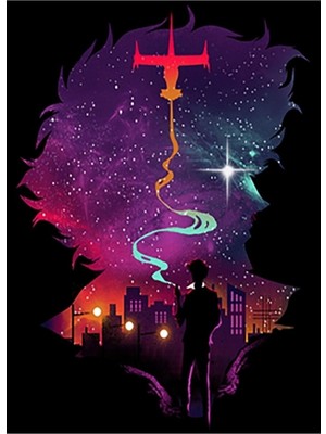 Jeronkarji Uzay Kovboyu Bebop Tablo Ahşap Poster Dekoratif