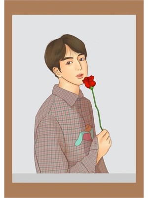 Jeronkarji Bts Jin Persona Sanatı Tablo Ahşap Poster Dekoratif KOD2255