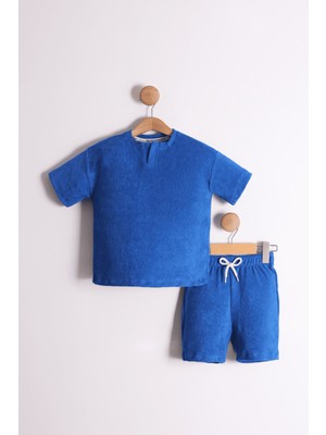 Pollito Erkek Çocuk Bisiklet Yaka Yarım Patlı Havlu Kumaş 2'li Takım