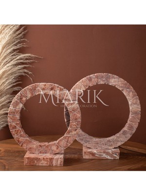 Miarik Design Dekoratif Mermer Buyuk Boy Yuvarlak Obje