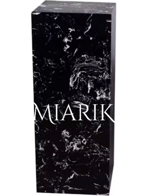 Miarik Design Siyah Dikdorge Mermer Yan Sehpa 70 cm