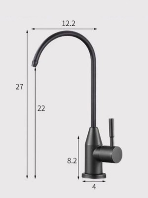 OEM Su Arıtma Musluğu Antrasit Renk Ürün Yeni Ankastre Model Ithal 7 Yıl Garantili