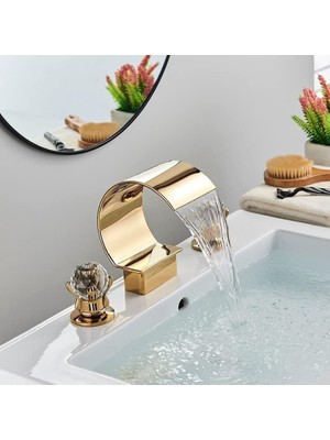 OEM Banyo Lavabo Küvet Jakuzi Bataryası Ankastre Gold Altın Dore Yeni Şelale 7 Yıl Güvenceli