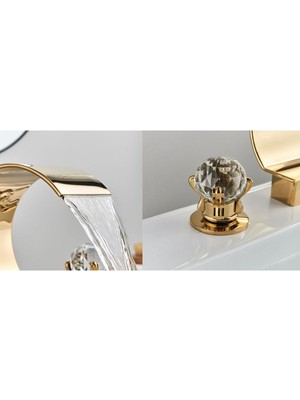 OEM Banyo Lavabo Küvet Jakuzi Bataryası Ankastre Gold Altın Dore Yeni Şelale 7 Yıl Güvenceli