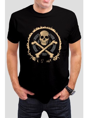 Kuru Kafa Baskılı Siyah Unisex Tişört C597