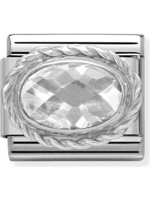 Tekno Trust 1 Yıl Composable Classic Faceted Cz In Stainless Steel With 925 Sterling Silver Setting And Detail