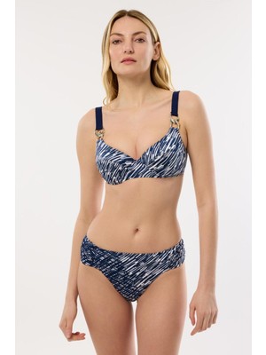 Ayyıldız 4601 Lacivert Desenli Bikini Takımı