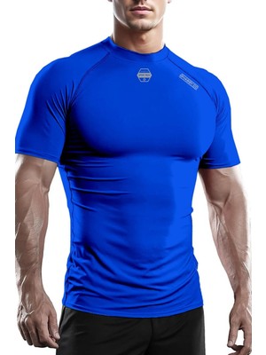 Ghassy Co. Erkek Premium Nefes Alabilen Hızlı Kuruma Koşu Fitness Reflektör Armalı Spor T-Shirt
