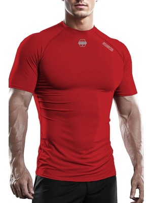 Ghassy Co. Erkek Premium Nefes Alabilen Hızlı Kuruma Koşu Fitness Reflektör Armalı Spor T-Shirt