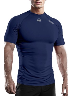 Ghassy Co. Erkek Premium Nefes Alabilen Hızlı Kuruma Koşu Fitness Reflektör Armalı Spor T-Shirt