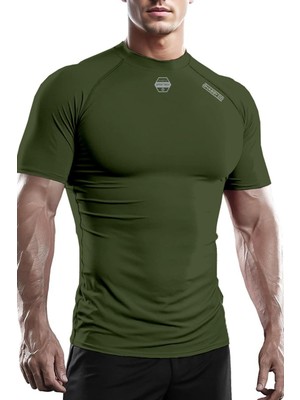 Ghassy Co. Erkek Premium Nefes Alabilen Hızlı Kuruma Koşu Fitness Reflektör Armalı Spor T-Shirt