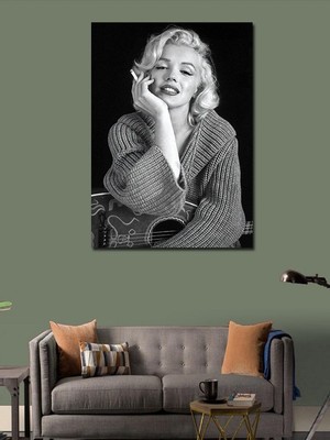 Tablomega Kanvas Tablo Marilyn Monroe ve Gitar