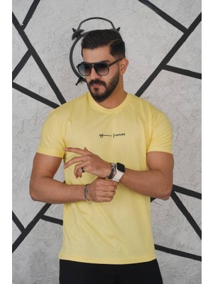 Erkek Slim Fit Bisiklet Yaka T-Shirt