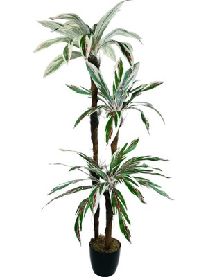 Nettenevime Yapay Ağaç Kızıl Beyaz Yukka 3katlı 54 Yaprak 130*65CM