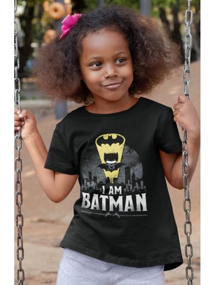 Fuddy Moda I'm A Batman Baskılı Çocuk Tişört, Unisex Dc Comics Baskılı Bebek T-Shirt