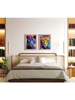 Decotorium Çerçeveli Tablo Anımal Kıngdom-Leo Serisi Mdf Tablo LEO/201