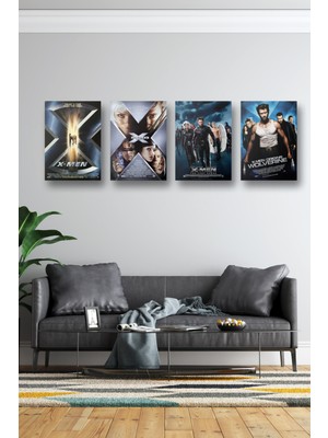 NOKEM 4lü Set X-men Posterleri & Setli X Men Afişleri Posterleri & Marvel Posterleri Mlknkm1