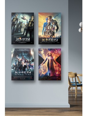 NOKEM 4lü Set X Men Posterleri & Set X-men Afişleri Posterleri & Marvel Posterleri Mlknkm1