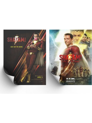 NOKEM 2li Set Shazam Posterleri & Shazam Afişleri & Shazam! Posterleri & DC Posterleri Dcknkm1